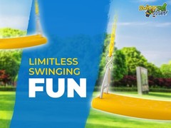 SWING SET STUFF INC. FLAT SEAT WITH 5.5 FT. COATED CHAIN YELLOW playground 0310