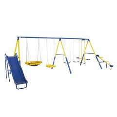 uper 10 Metal Swing Set with Saucer Swing Standing Swing Teeter-Totter Lifetime