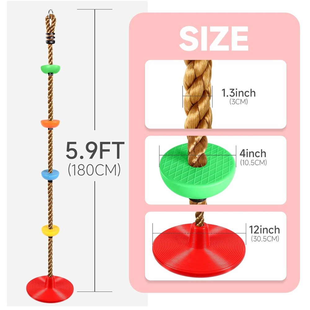 Climbing Rope Tree Swing Set for Kids – Easy Installation