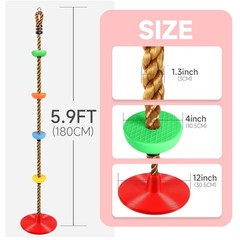 Climbing Rope Tree Swing Set for Kids – Easy Installation