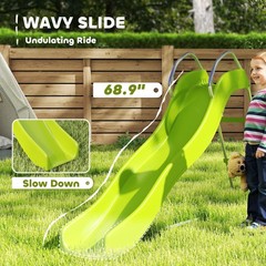 5.7FT Outdoor Slide for Kids 3-8 Year Climbing Step Ladder, Playground Equipment