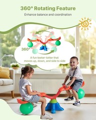 Fun 55lb Strength Kids Seesaw 360° Rotatable Safe Playtime Tool