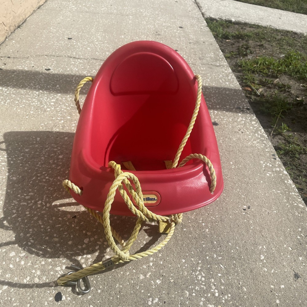 Used Little Tikes Highback Plastic Toddler Swing Red