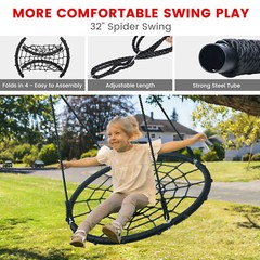 Ninja Line Obstacle Course, 50ft Ninja Slackline with Swing, Monkey Bar, Ladder