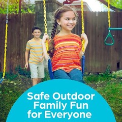Swing for Outdoor Swing Set- 1pc Swing Seat Replacement Kit w/ Heavy Duty Chains
