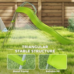 5.7FT Outdoor Slide for Kids 3-8 Year Climbing Step Ladder, Playground Equipment