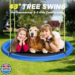 43″ Saucer Tree Swing for Kids Adult, 600Lb Weight Capacity Large Disc Round