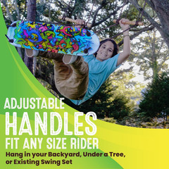 Treeskate Skateboard Tree Swing, Outdoor Stand up Surf Swing, Kids Outdoor Play