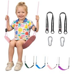 Heavy Duty Kids Swing Seat with 79″ Adjustable Rope, 330 Macaron Pink, 1 Pack