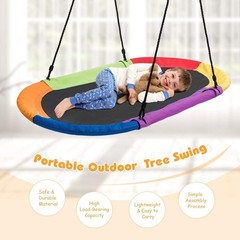 60” Giant Waterproof Platform Saucer Tree Swing Set 700 lb Weight Capacity
