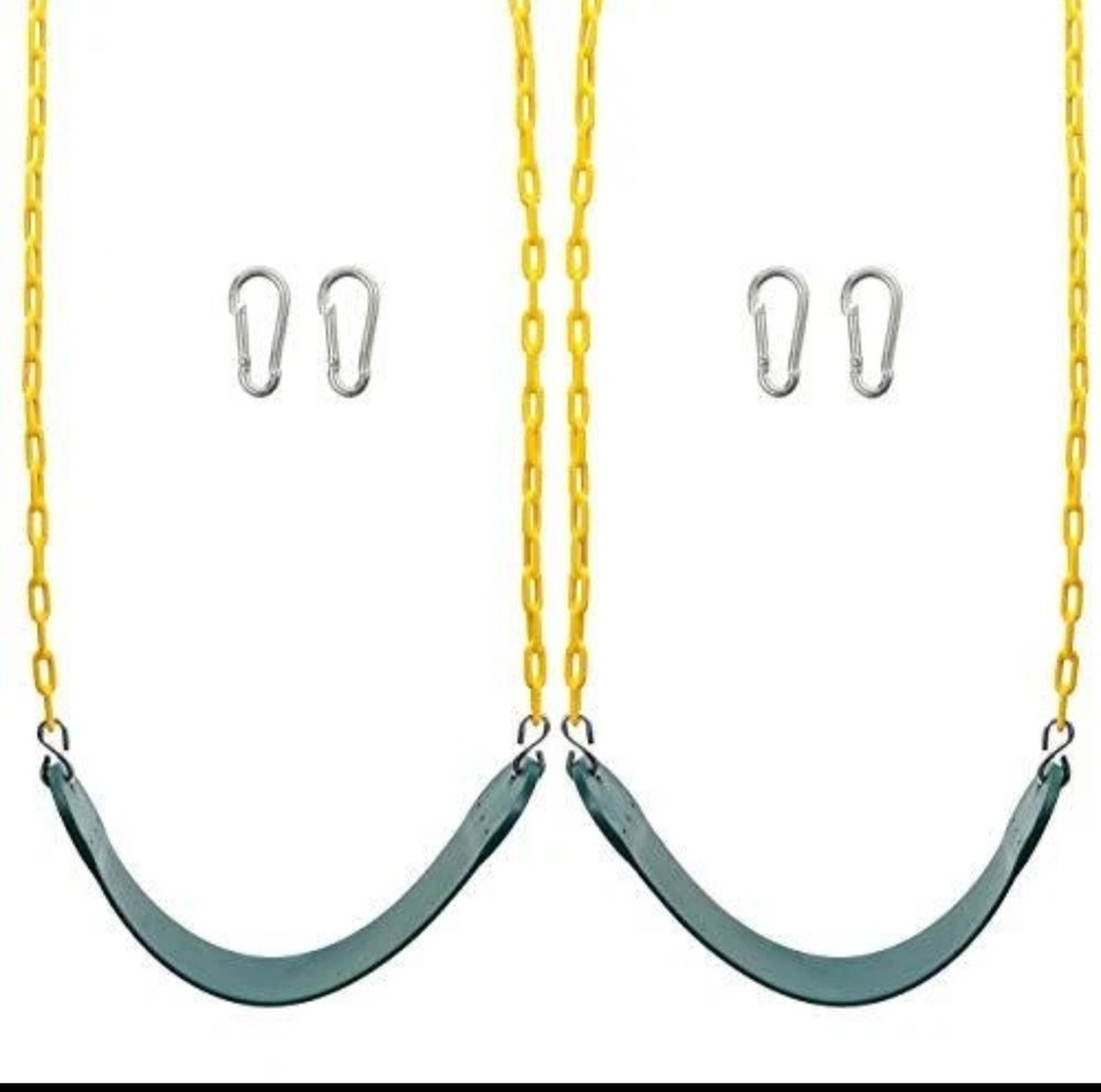 Sunnyglade 2PCS Swings Seats Heavy Duty with 66″ Chain, Playground Swing Set