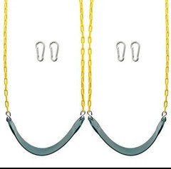 Sunnyglade 2PCS Swings Seats Heavy Duty with 66″ Chain, Playground Swing Set