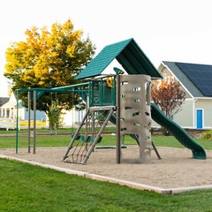 New Lifetime Big Stuff Deluxe Swing Set + 2 Slides, Monkey Bars Outdoor Kids Fun