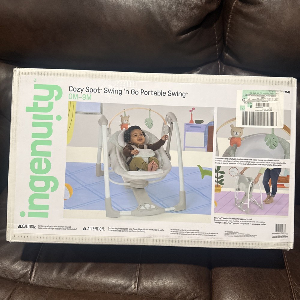 Ingenuity Cozy Spot Swing n Go 25.6″ (H) x 21.5″ (W) x 31.1″