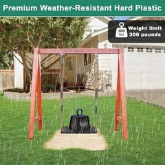 Heavy Duty Swing Seat with Adjustable Rope, A: Black Swing Seat (1 Pack)