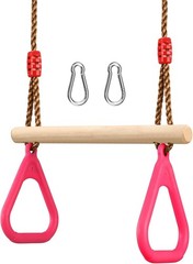 Trapeze Bar Gym Rings -Trapeze Swing Bar for Playground Accessories Monkey Ba…