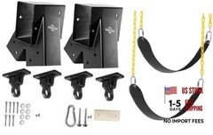 Heavy Duty Swing Sets Brackets Including 2 Black A-Frame Swing Set B+b