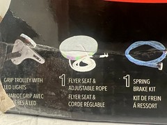 Slackers 100 ft Night Rider Zip Line COMPLETE Kit w/ Light Up Seat 200 lb Limit