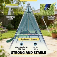 Outdoor Swings Glider Kids Swing Set Seat Backyard Heavy Duty
