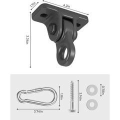 Heavy Duty Swing Hangers Kit with Screws Bolts for Porch Patio Yoga Seat Indoor