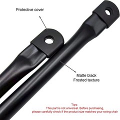 30 /76Cm Garden Swing Replacement Bars Matte Black Metal round Rods for Hanging
