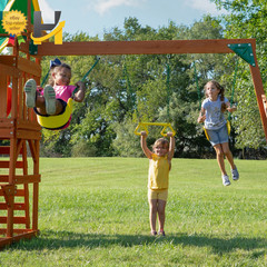 Tucson Cedar Wooden Swing Set by Backyard Discovery for Ultimate Outdoor Fun