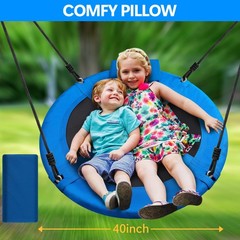 Saucer Tree Swing 40 Inch 600lb Weight Capacity with 2pcs Hanging Straps, 900…