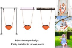 JKsmart Swing Seat for Kids Heavy Duty Rope Play Secure Children Swing Set,Pe…
