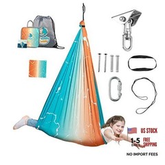Indoor Sensory Swing for Kids or Outdoor – Holds 300lbs, Double Sunset Design