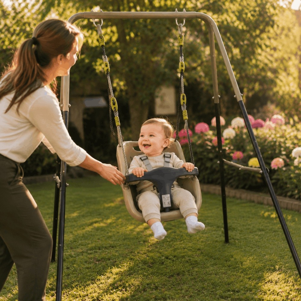 XNS001 Indoor-Outdoor Baby Swing Safety Seat Indoor Outdoor Toddlers Heavy Duty