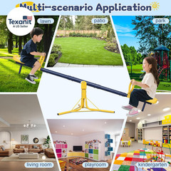Seesaw for Kids Outdoor, Heavy Duty 250LB 360° Rotating Seesaw Outdoor Teeter To
