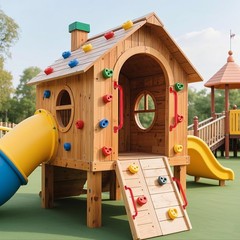 17 Inch Red Playground Handles Indoor Kids Monkey Bars Ladders 2Pcs