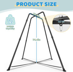 Swing Stand Frame with Sensory Pod Swings and Chair, Sensory Swing Set, X-Shaped
