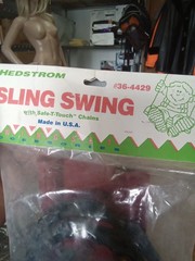 Lot Of 2 Hedstrom Red Sling Swing Green Safe-T-Touch Chain No. 36-4429