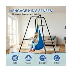 Swing Stand Frame with Sensory Pod Swings,Sensory Swing Set for Kids,Heavy Du…