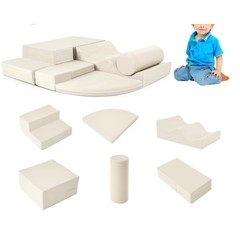 6 in 1 Climb Crawl Soft Play Set for Toddlers Indoor Playground Activity Center