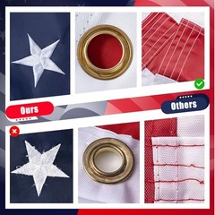 Sturdy American Flag 3×5 FT Outdoor, Heavy Duty 210D Nylon Longest 3x5FT
