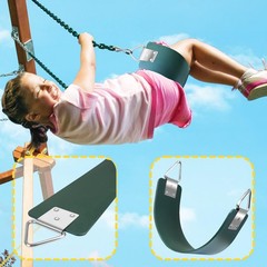 2 Pcs Swing Seat with Metal Triangle Ring 30.4 x 5.9 Inch Heavy Duty Swing Set