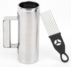 Metal Guiro Stainless Steel Hand Percussion Musical Instruments with Scraper 8″