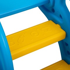 TOBBI 3 in 1 Kids Slide & Climber,Baby Activity Center w/ Basketball Hoop & Ball