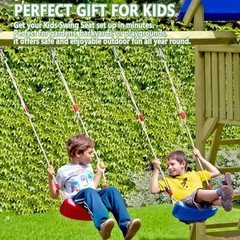Plastic Swing Seat, Heavy Duty Tree Swing Set Non Slip Playground Swing Blue
