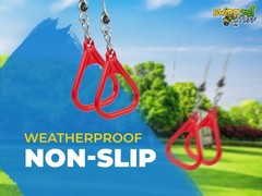 SWING SET STUFF TRAPEZE RINGS RED WITH HANGERS (PAIR) equipment accessories 0244