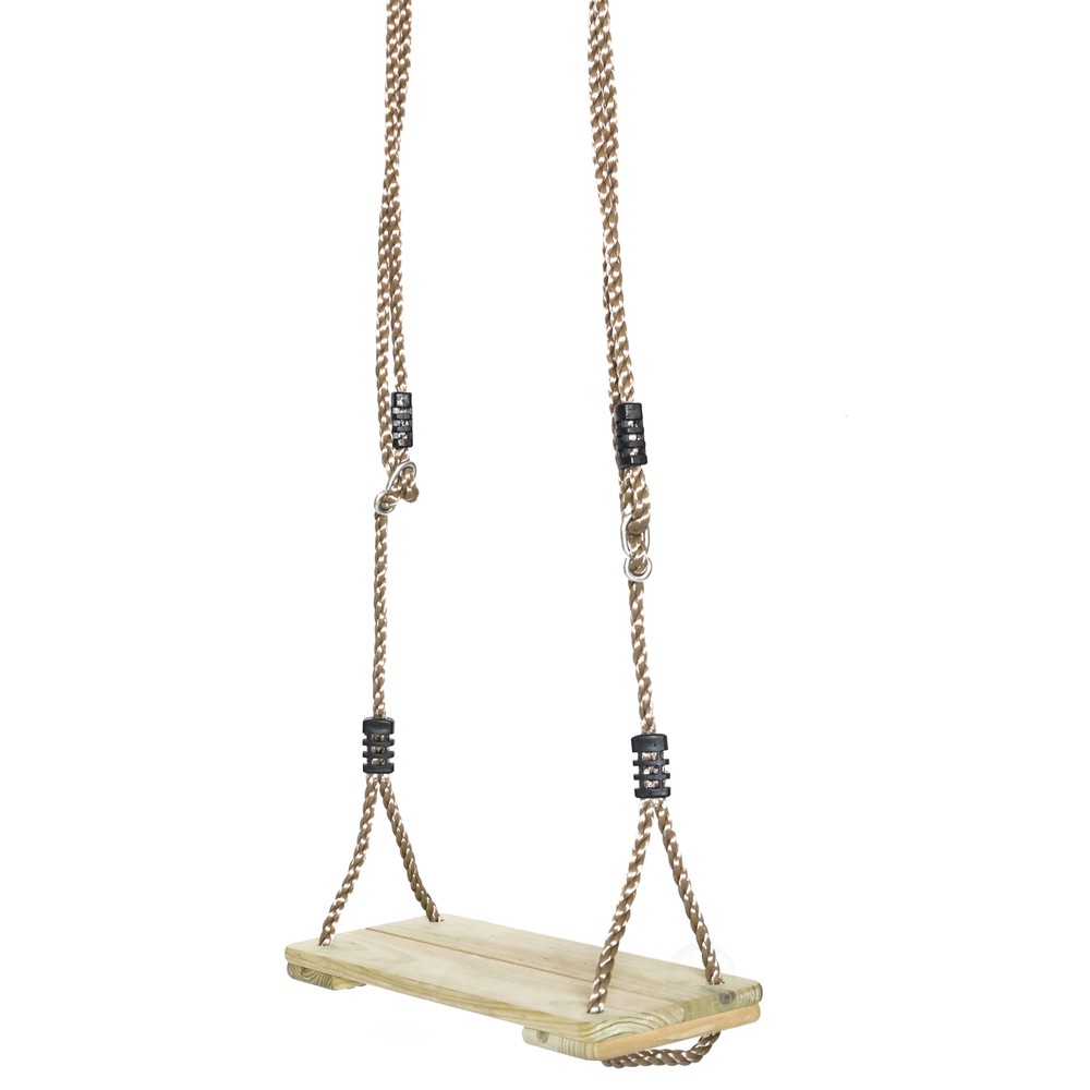 New PLAYBERG Outdoor Wooden Tree Swing with Hanging Ropes, QI003370