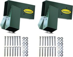 Easy 1-2-3 A-Frame 2 Brackets for Swing Set with All Mounting Hardware, Green