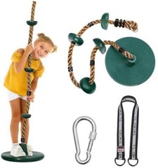 Tree Swing for Kids, Adjustable Rope Swing Disc Swing for Outside with Green
