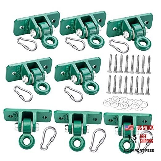 Heavy Duty Swing Hanger for Kids Playground Indoor Outdoor with Green 8pcs