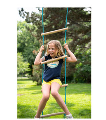 Trelines 7ft Rope Ladder: Wood Steps, 250lb Cap, Kids & Adults