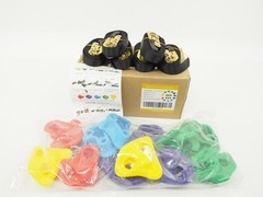 NEW! TOPNEW 12pcs Ninja Tree Climbing Holds Multi-Color w/ 6 Ratchet Straps