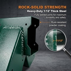 Easy 1-2-3 A-Frame 2 Brackets Swing Set Brackets with All Mounting Hardware,
