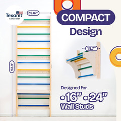 Swedish Ladder with Convertible Play Table | Montessori Climbing Set for Kids, I